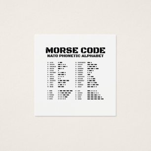Morse Code & NATO Graphic Table