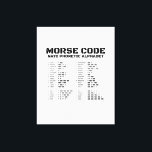 Morse Code NATO Phonetic Alphabet Canvas Print<br><div class="desc">Morse Code NATO Phonetic Alphabet</div>