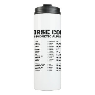 Morse Code NATO Phonetic Alphabet CW Thermal Tumbler