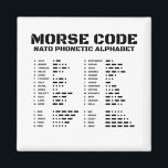 Morse Code NATO Phonetic Alphabet Magnet<br><div class="desc">Morse Code NATO Phonetic Alphabet</div>