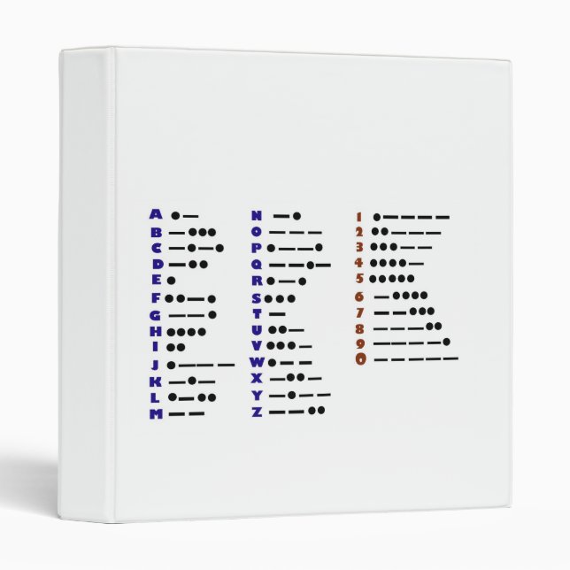 Morse Code or CW Binder or Notebook (Front/Spine)
