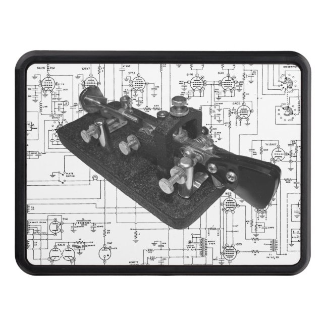 Morse Code Radio Key Schematic Hitch Cover (Front)