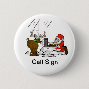 Morse Code Santa & Rudolph Customizeable Buttons