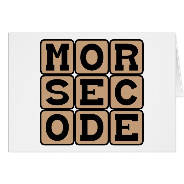 Morse Code, System of Dots and Dashes (Front Horizontal)