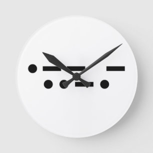 Morse Code wtf Round Clock