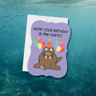 Morse fantastique avec ballons et carte d'annivers