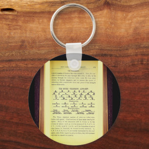 Morse Telegraph Alphabet Code System Keychain