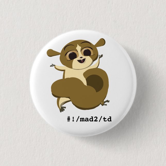 Mort 1 Inch Round Button (Front)
