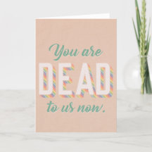 Mort à nous maintenant - drôle carte de laisser