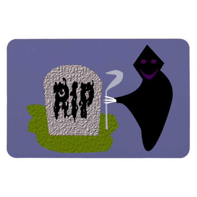 Mort dans le cimetière Halloween Magnet (Horizontal)