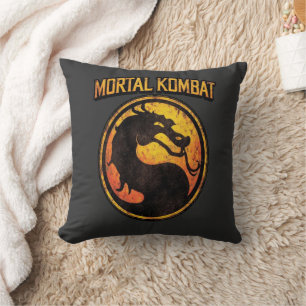 Mortal Kombat Vintage Tee — Small Fit Y2K Retro Vi Throw Pillow