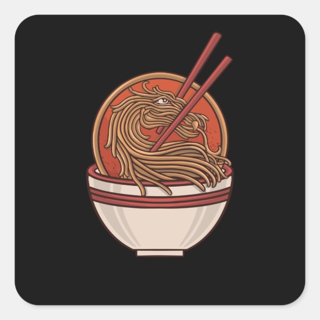 Mortal Ramen Square Sticker (Front)
