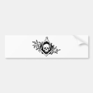 Mortality Square and Compasses Bumper Sticker