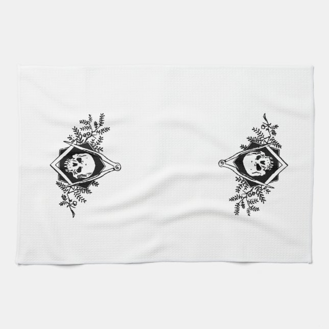 Mortality Square and Compasses Kitchen Towel (Horizontal)