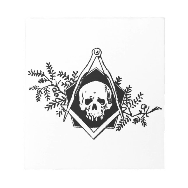 Mortality Square and Compasses Notepad (Front)