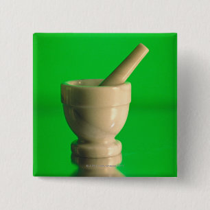 Mortar and pestle 2 inch square button