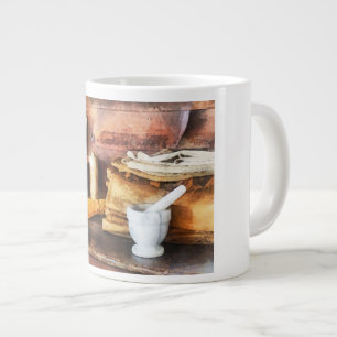 Mortar and Pestle and Box of Cocoa Large Coffee Mug