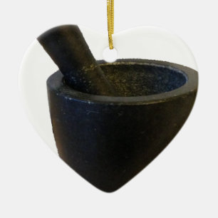 Mortar and Pestle Ceramic Ornament