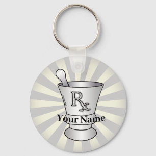 Mortar and Pestle Pharmacist keychain