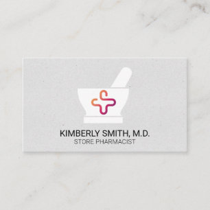 Mortar and Pestle   Pharmacist   Medicine Logo Business Card