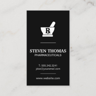 Mortar and Pestle   RX Symbol Business Card