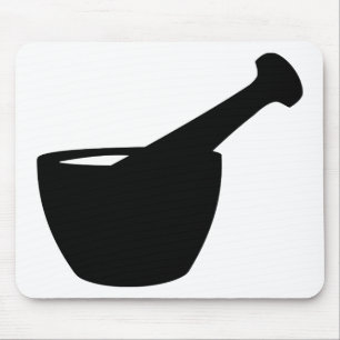 Mortar And Pestle Silhouette Pharmacist Gift Mouse Pad