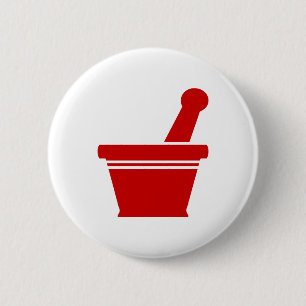 Mortar & Pestle 2 Inch Round Button