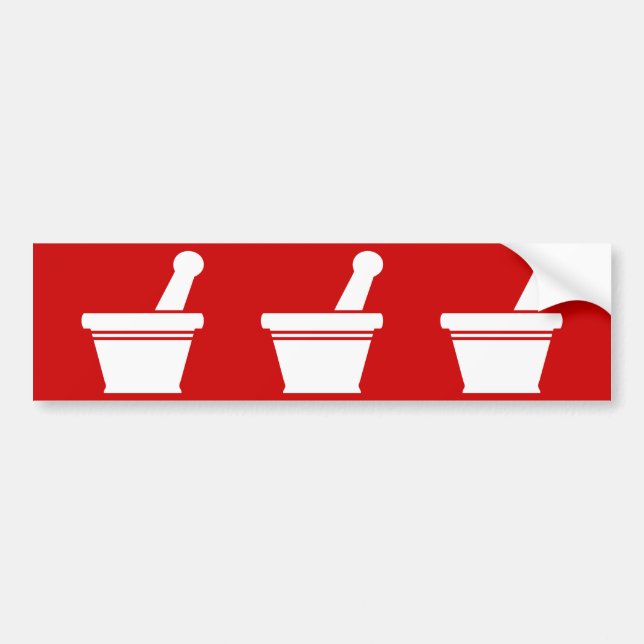 Mortar & Pestle Bumper Sticker (Front)