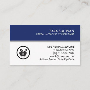 Mortar Pestle Herbal Medicine Herbs Business Card