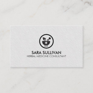 Mortar Pestle Herbal Medicine Herbs Business Card