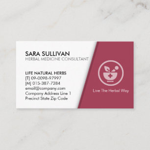 Mortar Pestle Herbal Medicine Herbs Business Card
