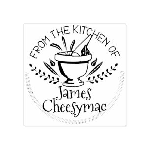 Mortar pestle herbs culinary from the kitchen of rubber stamp