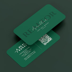 Mortgage Broker Realtor Real Estate Hunter Green Business Card