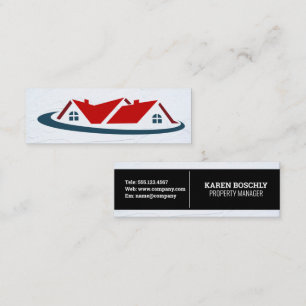 Mortgage House Real Estate logo Mini Business Card