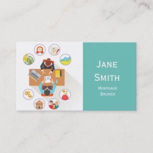 Mortgage Services, Mortgage Broker Bank services Business Card