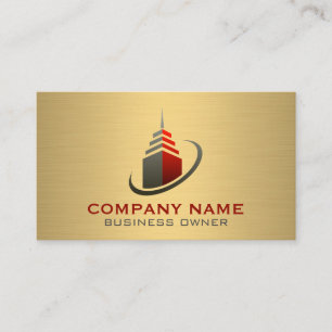 Mortgage Sky Scraper Building Icon Business Card