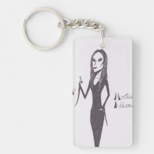 Morticia Addams Keychain