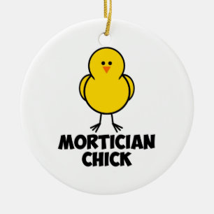 Mortician Chick Ceramic Ornament