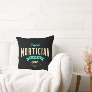 Mortician Funny Job Title Profession Throw Pillow