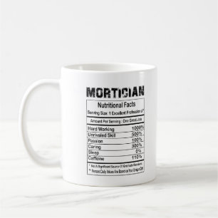 Mortician Nutrition Facts 11oz Café Mug