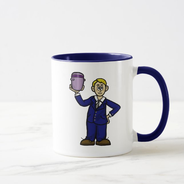 Mortician with Urn Name Mug (Right)