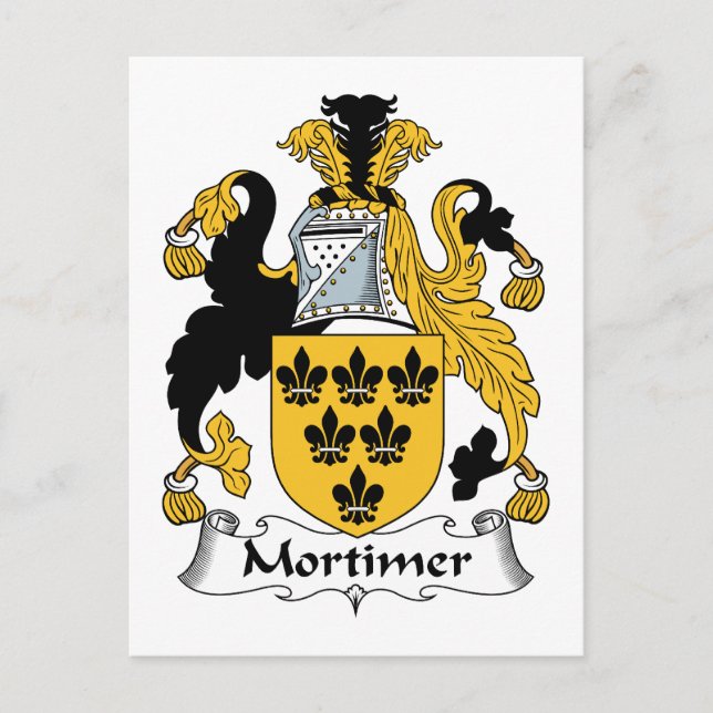 Mortimer Family Crest Postcard (Front)