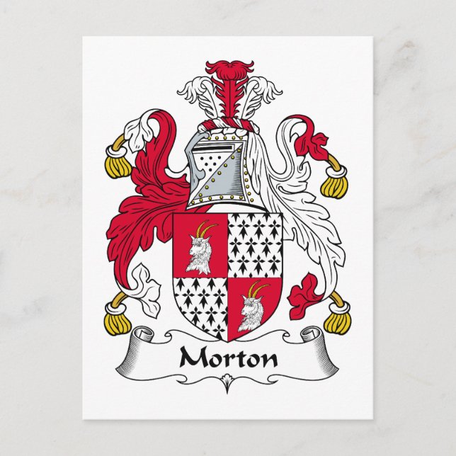 Morton Family Crest Postcard (Front)