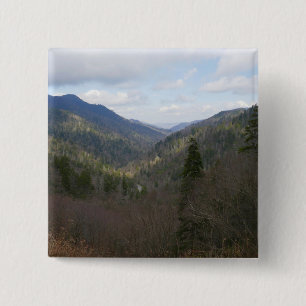 Morton Overlook at Great Smoky Mountains 2 Inch Square Button