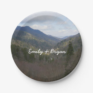 Morton Overlook at Great Smoky Mountains Paper Plate