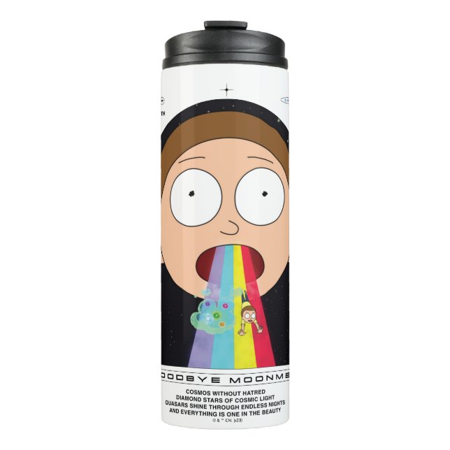 Morty Goodbye Moonmen Quote Graphic Thermal Tumbler (Front)