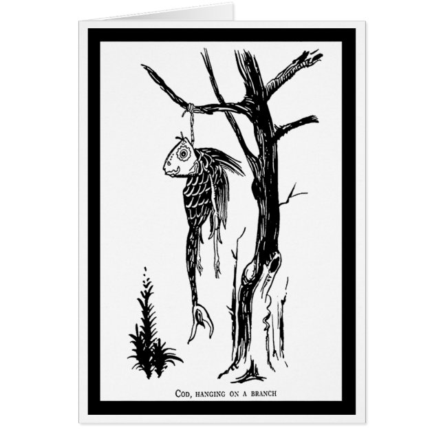 Morue, accrochée à une branche (Devant)