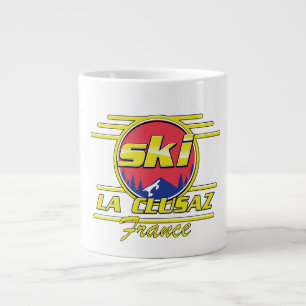Morzine France Ski 80s logo Large Coffee Mug