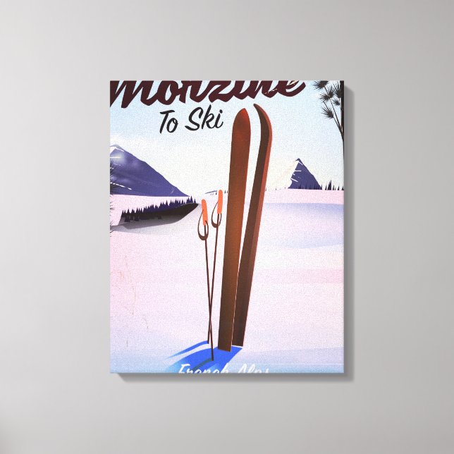 Morzine ,French Alps ski poster Canvas Print (Front)