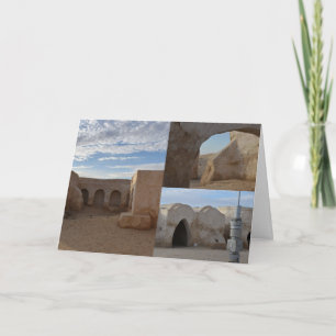 Mos Espa on planet Tatooine blank card